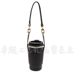 Black double-sided leather