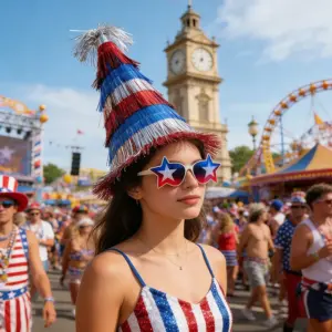 Wholesale Independence Day Party Hat Made Of Durable PET Material, Perfect For Celebrations And Festive Events