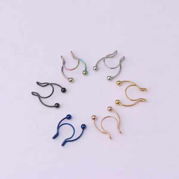oly-bc1e9fcb20406e99d31966a136b30536 Wholesale 316L Stainless Steel Ear Cartilage Rings & Studs Geometric Waterproof Non Tarnish Surgical Steel Unisex