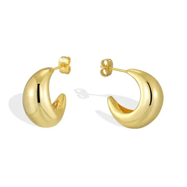 Wholesale 1 Pair Casual Commute Solid Color Copper Ear Studs