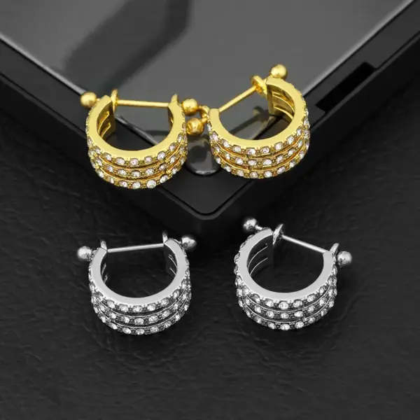 Wholesale Sexy Double Row Micro Paved Zirconium Stainless Steel Nipple Rings Ear Studs Bone Studs Body Piercing Jewelry Style