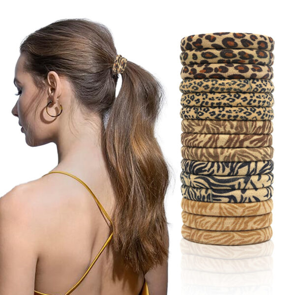 oly-bc37b709219288f98431d97086e684d6 Wholesale Explosions Women's Hair Ring Leopard Print Towel Ring Horsetail Head Rope High Elastic Hair Strap Hair Rope