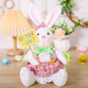 W-qt141 women's holding sign rabbit doll