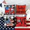Wholesale Household Plush Pillow Case Featuring Car Pattern, Perfect For Independence Day Decoration