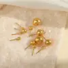 oly-bc712acf96cc31451418da9f2d0067c6 Wholesale PVD Coated 18K Gold Plated Round 304 Stainless Steel Simple Style Waterproof Non Tarnish Ear Studs