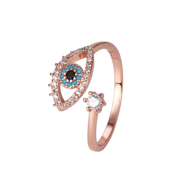oly-bc771ee0bb64ad45e50b2af351427de4 Wholesale Devil's Eye Ring Women's Fashion Light Luxury High-end Niche Design Blue Eye Ring