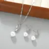 Wholesale Geometric Jewelry Set With KC Golden Plated Finish And Zircon Inlay, Waterproof Non Tarnish Craft, Featuring Cable Chain For Unisex