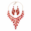 oly-bc91d847b700ec91985d1abfe4ba7152 Wholesale popular jewelry personalized exaggerated rhinestone large necklace earrings suit women's dress dinner accessories