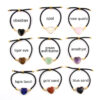 Wholesale Natural Stone Amethyst Heart-shaped Edge Bracelet for Men and Women Couple Adjustable Love Bracelet