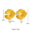 Wholesale 304 Stainless Steel Chrysanthemum Daisy PVD Coated 18K Gold Real Gold Plated Vacation Waterproof Non Tarnish Gold Silver Drop Earrings