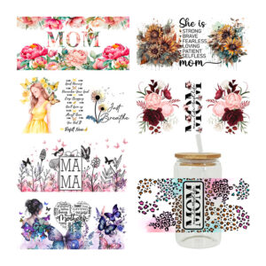 Wholesale New Cartoon printing heat transfer Cup sticking crystal logo pattern 23 cmX11cm in stock
