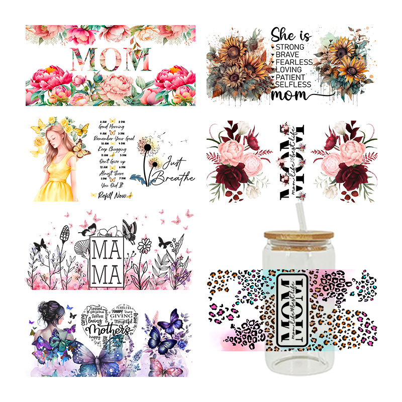 Wholesale New Cartoon printing heat transfer Cup sticking crystal logo pattern 23 cmX11cm in stock