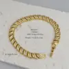 Wholesale Jewelry Retro Classic Style Geometric Heart Shape Copper Zircon 18K Gold Plated Inlay Bracelets