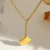 Wholesale Sun Pendant Necklace For Women In 304 Stainless Steel With 18K Gold PVD Coating And Zircon Inlay, Side Chain