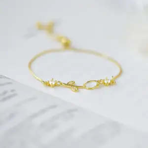 Sl119 Elegant Tulip Bracelet Yellow / Gold