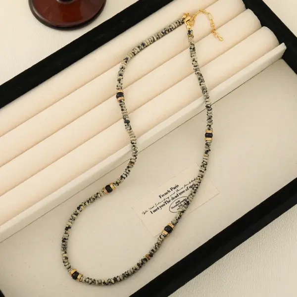 Wholesale Casual Commute Irregular Natural Stone Agate Copper Necklace In Bulk