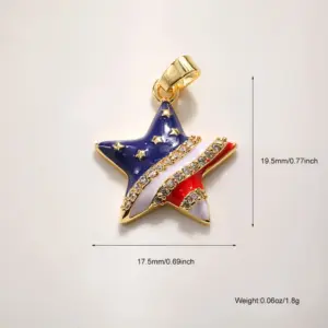 A973 Independence Day American Flag Pentagram