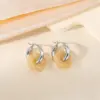 Wholesale Round Hypoallergenic Earrings For Women In 18K Real Gold Plated 304 Stainless Steel With 0.05µm-0.08µm Electroplated Coating
