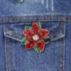 Wholesale Elegant Rose Ball Fashion Alloy Plated Metal Brooch Pin Unisex Stylish Leaf Pattern Zinc Alloy Jewelry Accessory