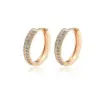 Wholesale Geometric Hoop Earrings For Women Featuring Electroplated Copper With Zircon Inlay And Copper Ear Pins