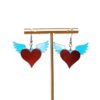 Wholesale supply Valentine's Day jewelry colorful angel wings red love earrings acrylic earrings