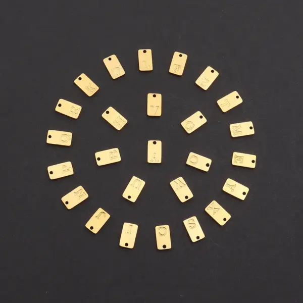 Wholesale Vintage Demon Rectangle Initial OT Buckle Pendant Gold 201 Stainless Steel Paperclip Chain Women's Necklace Demon Eye Universal Electroplated Zircon