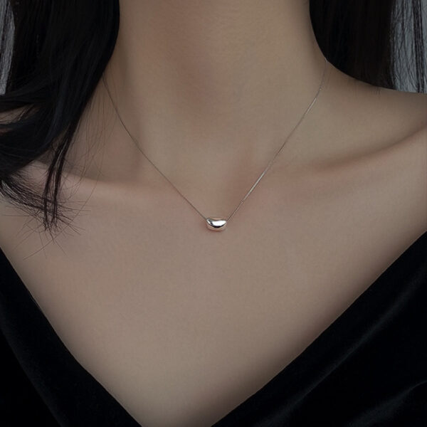 oly-bdab4441fd5d9e5265a843c224da0745 Wholesale S925 Sterling Silver Acacia Bean Necklace Chain Valentine's Day Gift