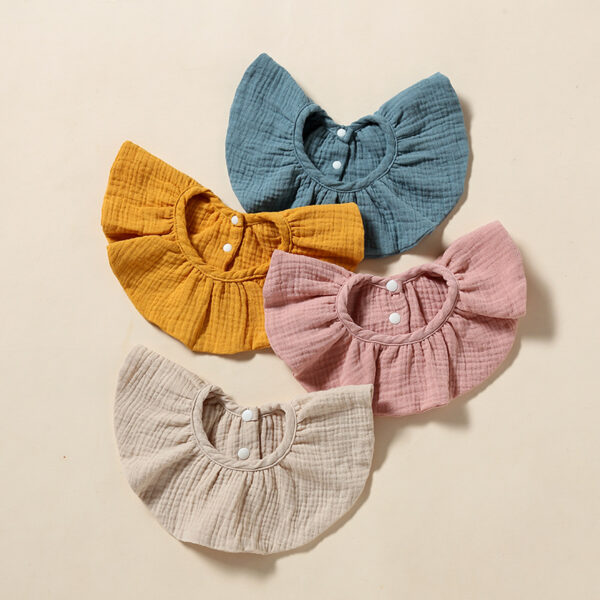 Wholesale Baby saliva towel baby 360 degree bib cotton 4 layer gauze absorbent saliva pocket children's saliva bib
