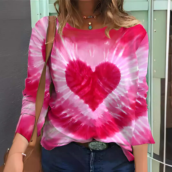 oly-bdb891da30558263cccd2b3fe5d4d7fd Wholesale Explosions Valentine's Day Women's Top Autumn and Winter Casual Printed Round Neck Long Sleeve T-Shirt