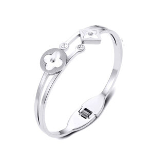 Popular four-leaf flower steel color