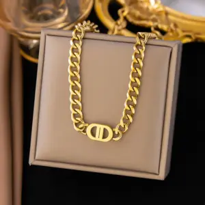 【QYH171】Double D Necklace / Gold