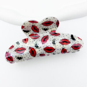Red lips heart shape