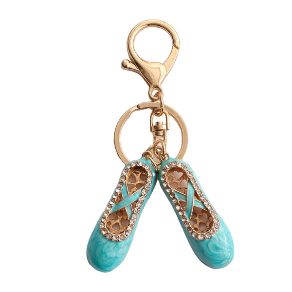 oly-bde5a1d741048c524992e895390d383d Wholesale Ballet Shoes Key Chain Diamond-encrusted Boots Metal Keychain Pendant Cute Creative Small Gift