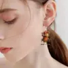 Wholesale Creative Design Rooster 2D Acrylic Earrings Vintage Fashion Unique Chicken Earings Unisex Animal Zodiac Pattern Iron Post