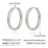 Wholesale 304 Stainless Steel Circle Round PVD Coated 18K Real Gold Plated 18K Gold Lady Sexy Rock Waterproof Non Tarnish Polishing Plating Gold Silver Earrings