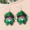 Wholesale Ireland St. Patry Festival Theme Dwarf Wooden Earrings Green Series Holiday Earrings