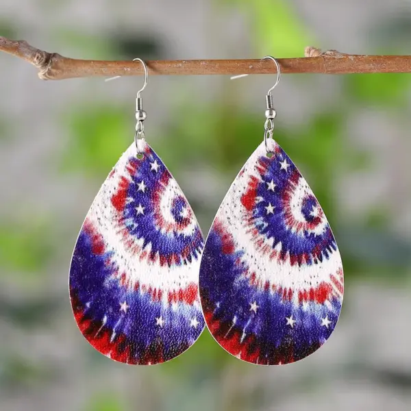 Wholesale 1 Pair Elegant Retro Simple Style Water Droplets Pu Leather Drop Earrings