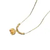 Wholesale Elephant Beading Necklace For Women With 18K Real Gold Plated Copper And Electroplated Box Chain