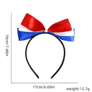 Red, White and Blue Bow Knot (Thin Hoop) / Fan Headband