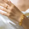 oly-be29ca52ec4dae48b446d0a49f5bd59f Wholesale Ion Plating (IP) Real Gold Plated 18K Gold Letter 304 Stainless Steel Elegant Luxurious Modern Style Waterproof Non Tarnish Jewelry Set
