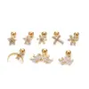 oly-be3b54e01f0a12f5603ed2705367ef4c Wholesale Copper Ear Cartilage Rings & Studs Flower Waterproof Non Tarnish Surgical Steel Women'S