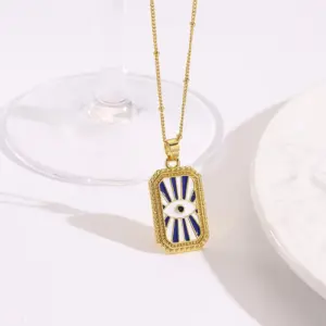 Dark Blue Eyes with a Chain / 1 Strand/Package