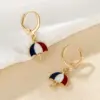 Wholesale Pentagram Enamel Alloy Earrings For Independence Day