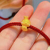 Wholesale Shajin Gold Shop's Same Princess Snake Transfer Beads, Zodiac Year, Snake Through-Hole Hand-Strung Bead Bracelet, Sand Gold Accessories