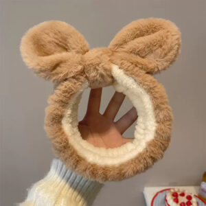 Wholesale Soft glutinous cute ~ home cartoon plush rabbit ears headband wash face wash hair band female bow headband headdress