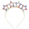 Wholesale Metal Alloy Star Hairband 3D Diamond Independence Day Celebration Party Hair Accessories Unisex Star Crown Festival Hairband