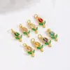oly-bec6e7998f965143ee75ca9356cb54d5 Wholesale Copper Platinum Plated Smooth Zircon Rose Flower Tulip Pendant DIY Jewelry Hanging Bracelet Earring Accessories Chain Spacer Princess Style Gorgeous Cute Pastoral Romantic