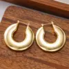 Wholesale Three-dimensional Geometric Earrings For Women In Copper With KC Golden Water Plating And 0.03µm Thick Coating