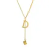 Wholesale Non-Fading Titanium Steel Necklace For Women, Short Design With Letter Pendant, Cool Clavicle Chain Jewelry Accessory