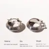 Wholesale Unique Classic Metal Stripe C-shaped Wide Ear Cuff Creative Gold Bead Gear Lace Vintage Earrings For Women Casual Versatile Ear Accessories 740